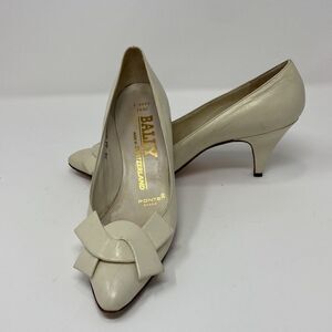 Vintage Bally Switzerland “Jane” Ponte Shank Leather Heels